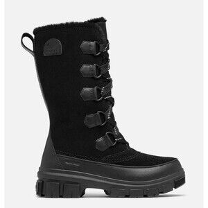 Sorel Women Tivoli V Tall Waterproof Velvet Black Neutral Winter Boots New SZ  6